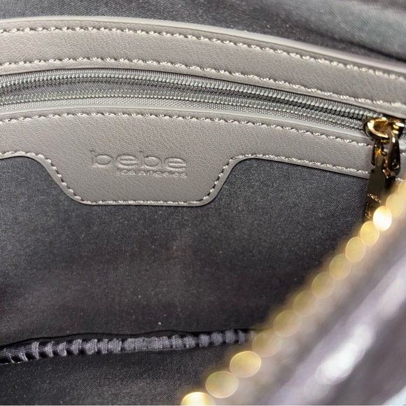 bebe Crushed Velvet Wrislet, Annie Design Silver Velvet Wristlet Clutch - Picture 6 of 9